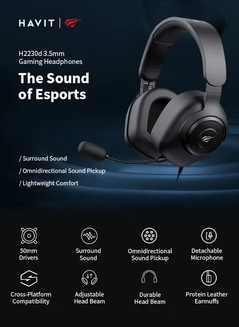 Havit GAMENOTE H2230d 3.5mm ( Black )