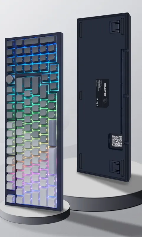 SKYLOONG GK980 RGB Gaming Glacier Yellow Switch 8000Hz Polling Rate (English & Arabic)