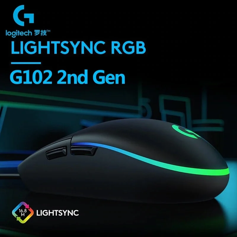 Logitech G102 Light Sync RGB – 8,000 DPI ( Black )