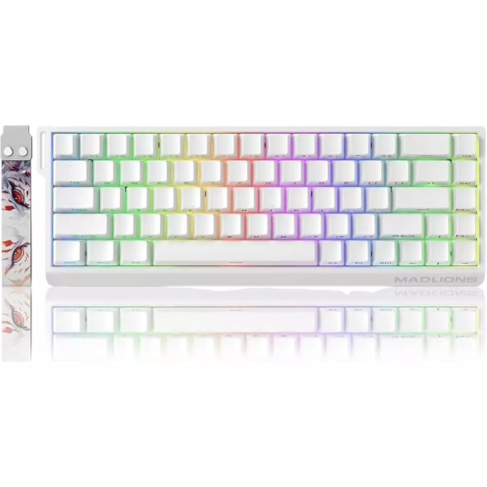 Madlions MAD 68 HE V2 Flagship Magnetic Keyboard 8000 Hz Polling Rate 0.1ms ( White)