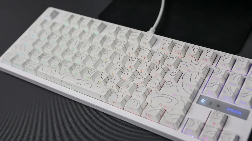 VTER ATO87 HE Magnetic Keyboard 0.125ms 8K Polling Rate  RGB ( White )