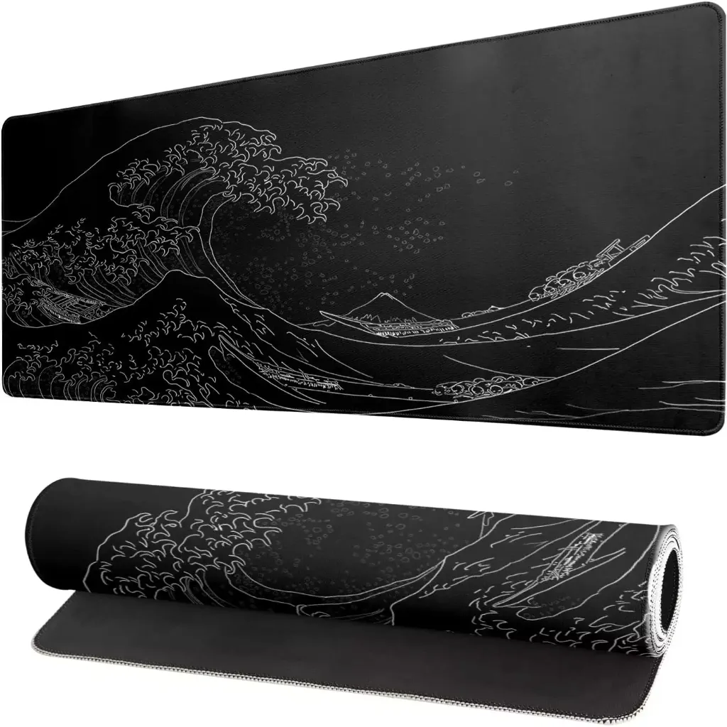 Gaming Mouse Pad Size 80 x 30 CM ( Sea Wave Black )