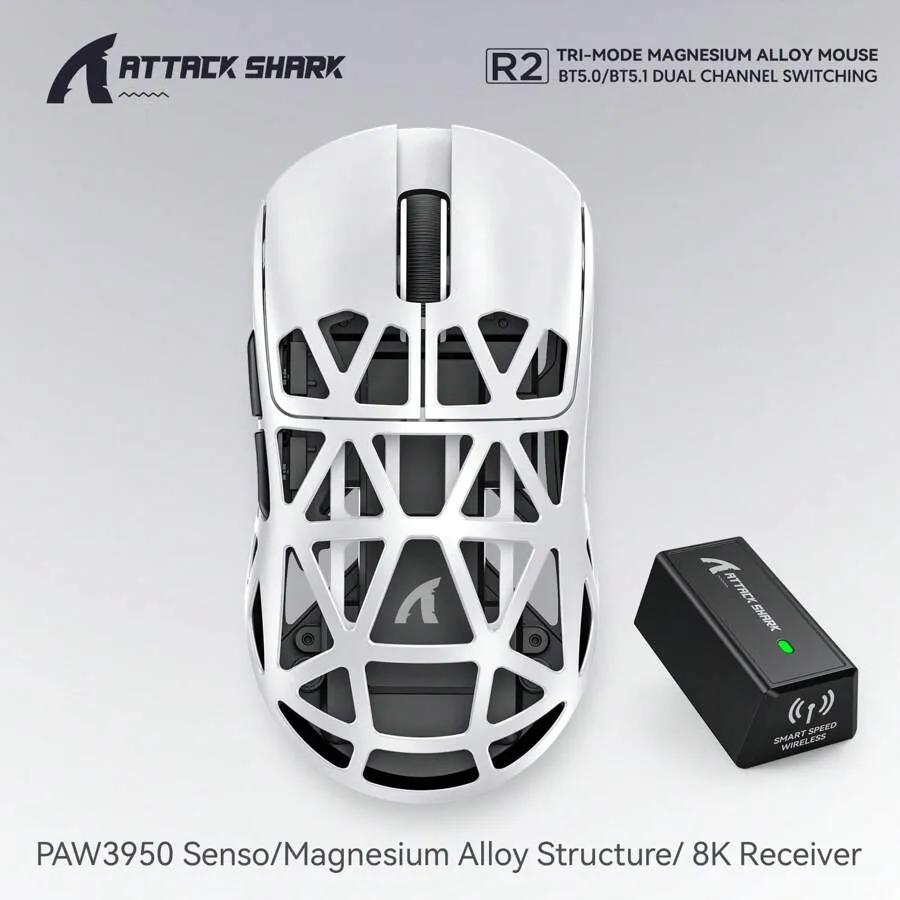 ( White ) ATTACK SHARK R2 Wireless