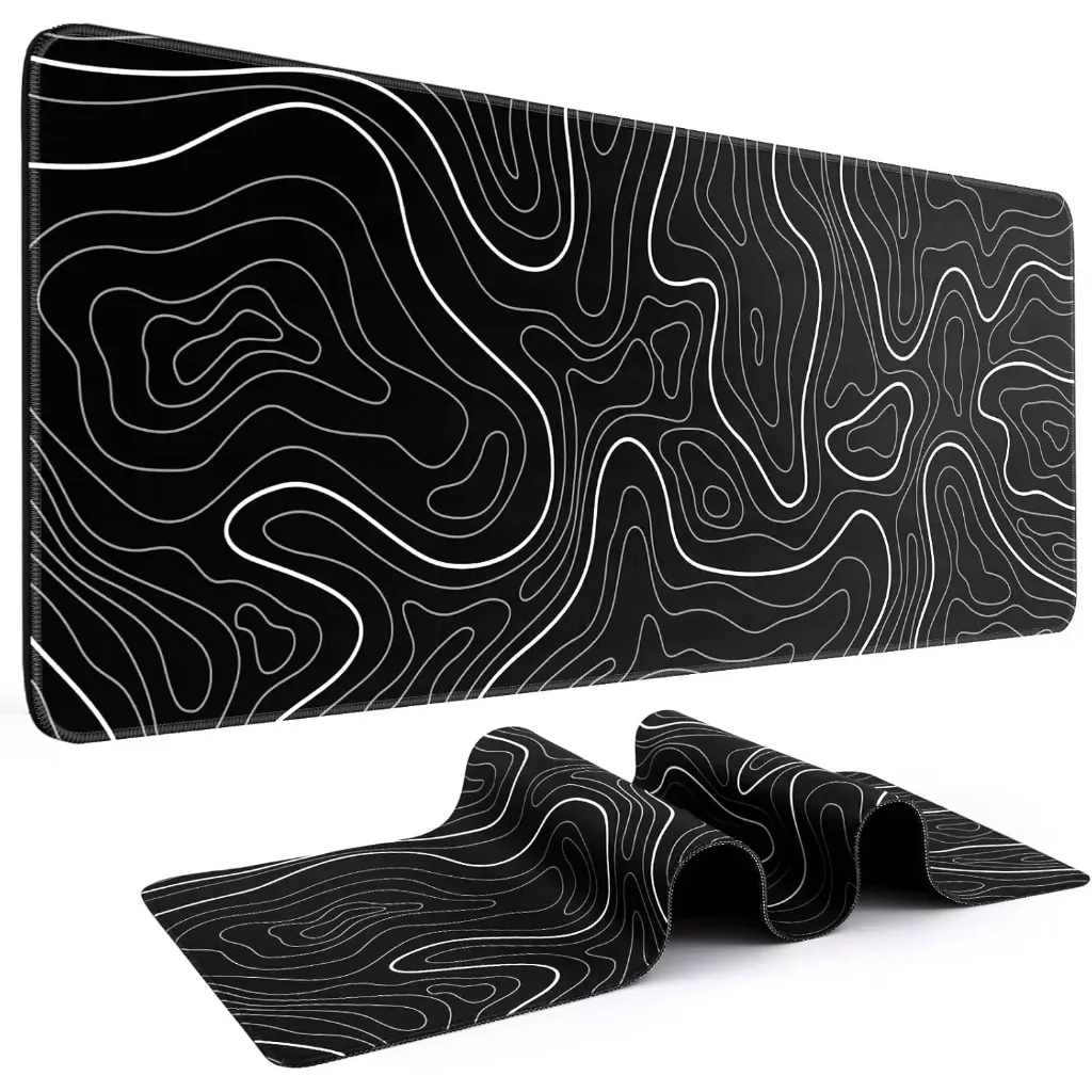 Gaming Mouse Pad Size 80 x 30 CM ( Black Abstract )