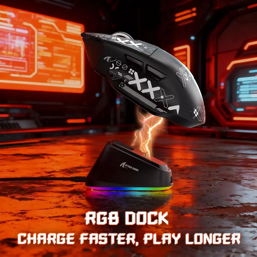 ( Black ) ATTACK SHARK V6 Wireless 25000DPI 65g