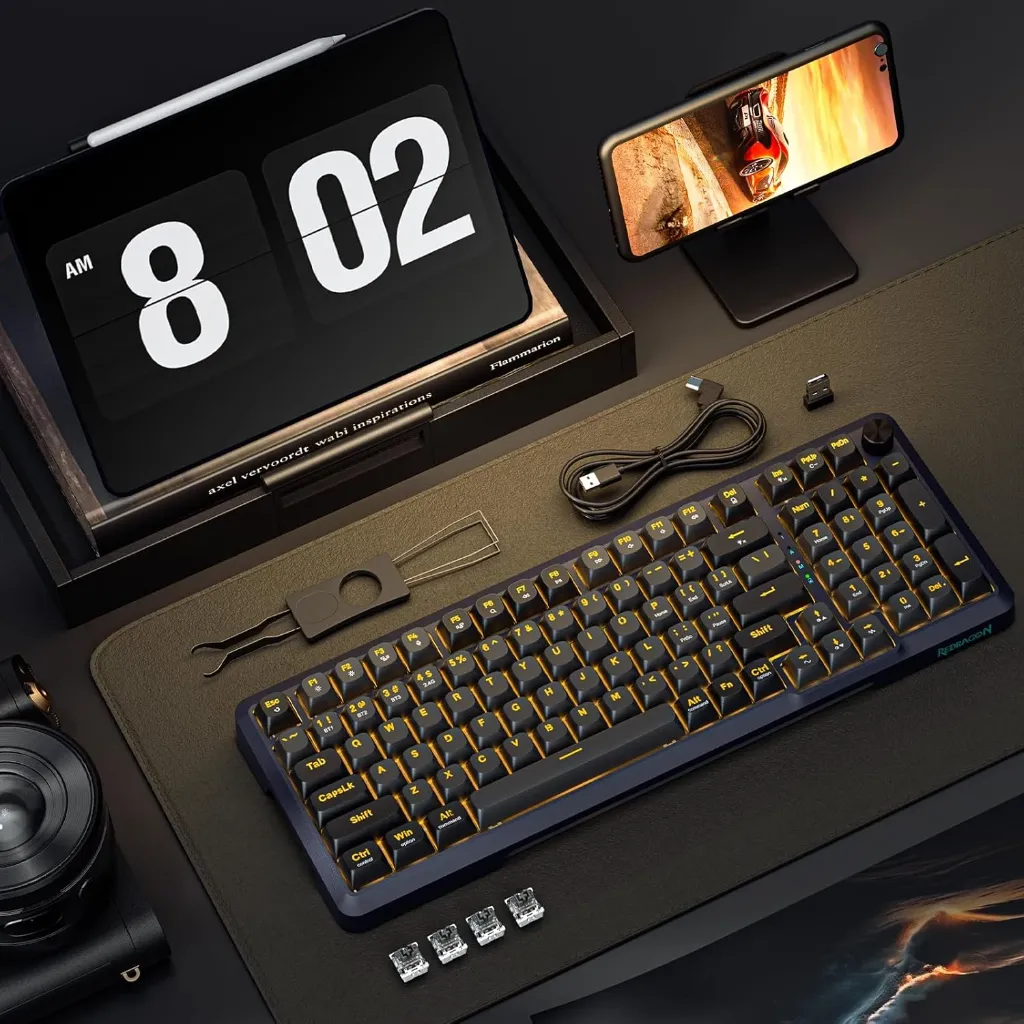 Redragon K688 Wireless Mechanical Keyboard re-Lubed Linear Switches