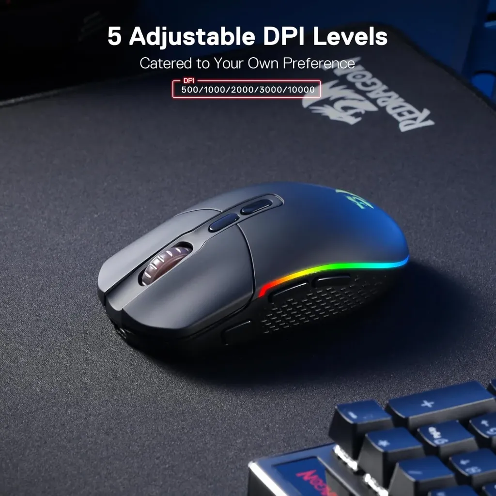 Redragon M719 Pro Wireless 10,000 DPI ( Black )