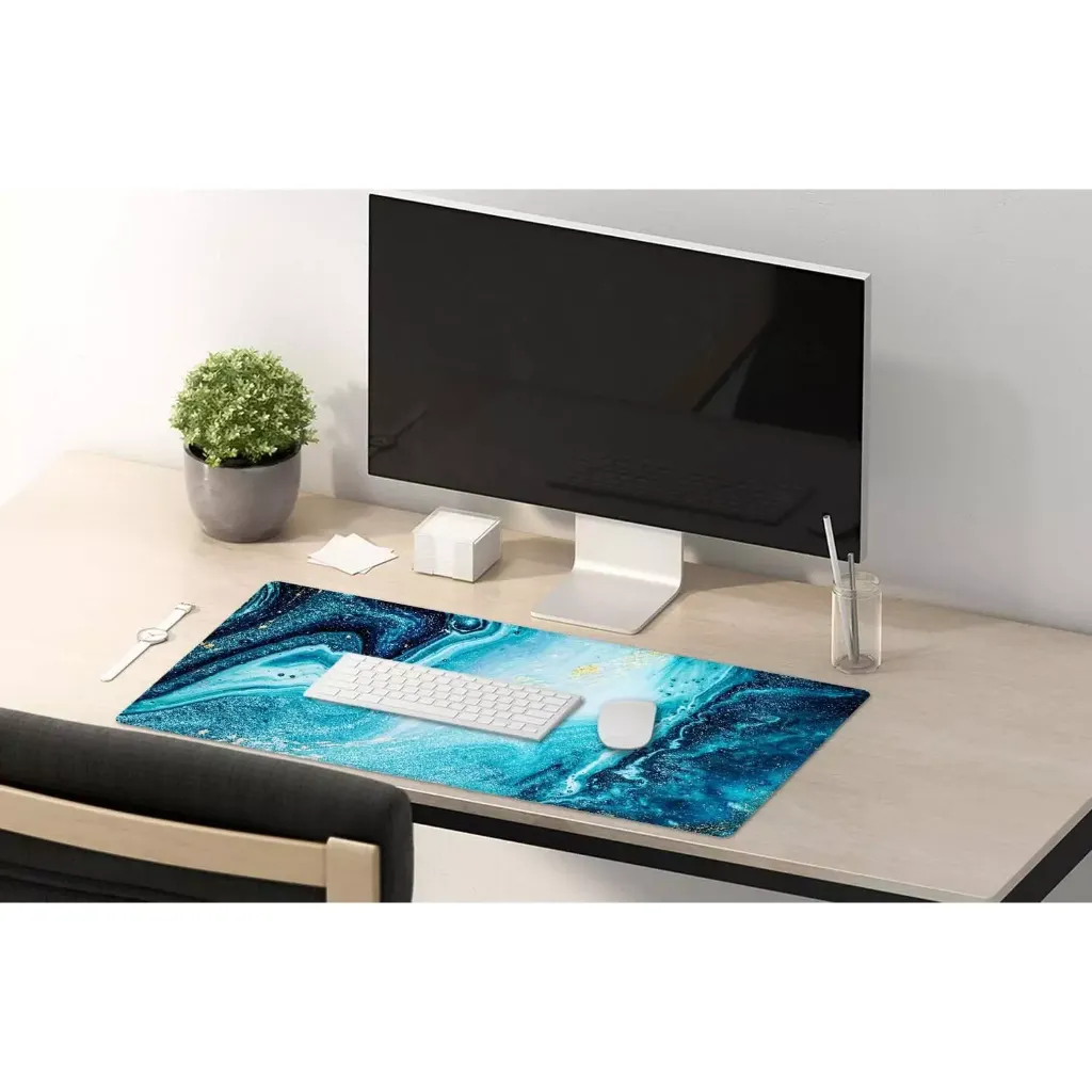 Gaming Mouse Pad Size 80 x 30 CM ( Blue Marble )