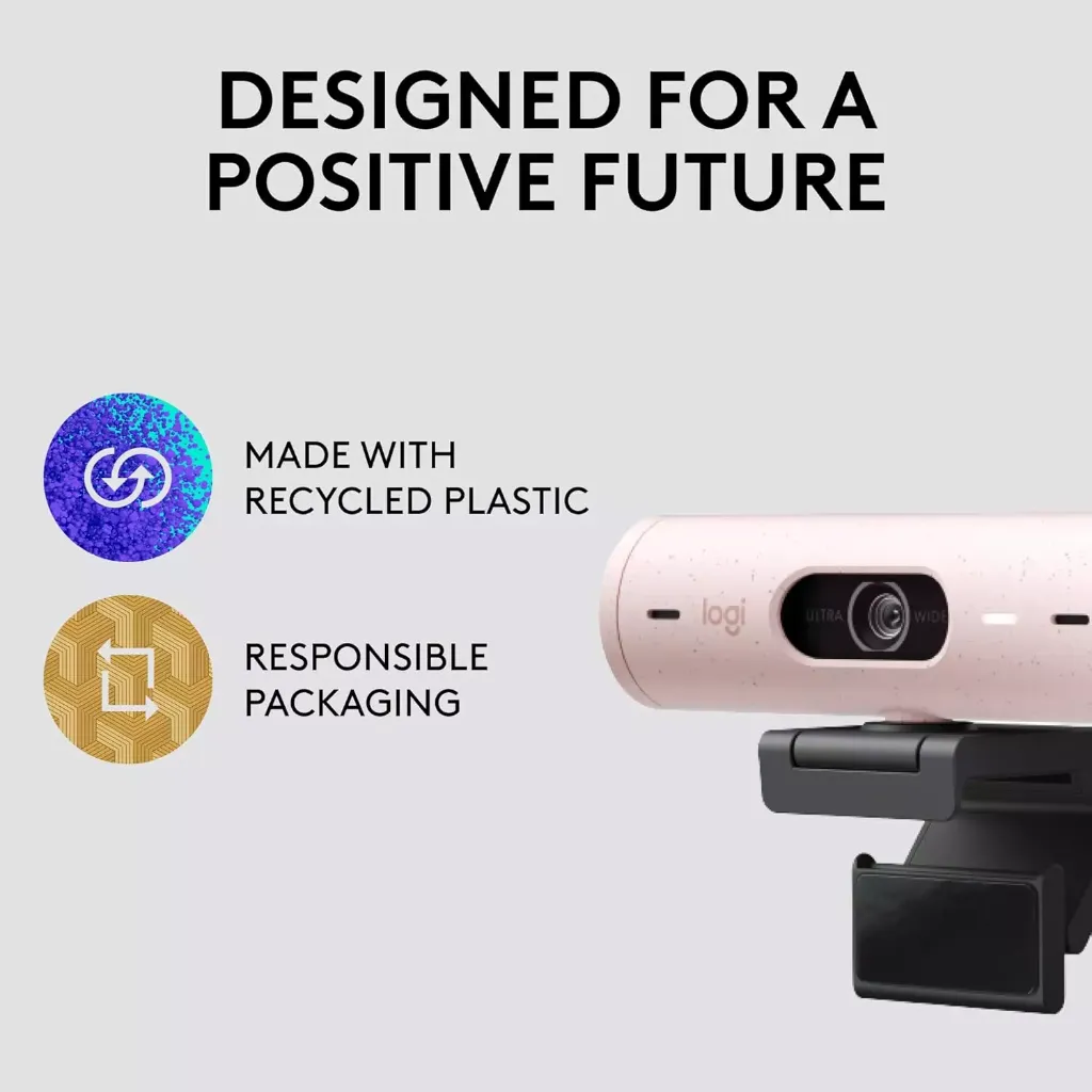 Logitech Brio 500 Full HD Webcam with Auto Light ( Rose )