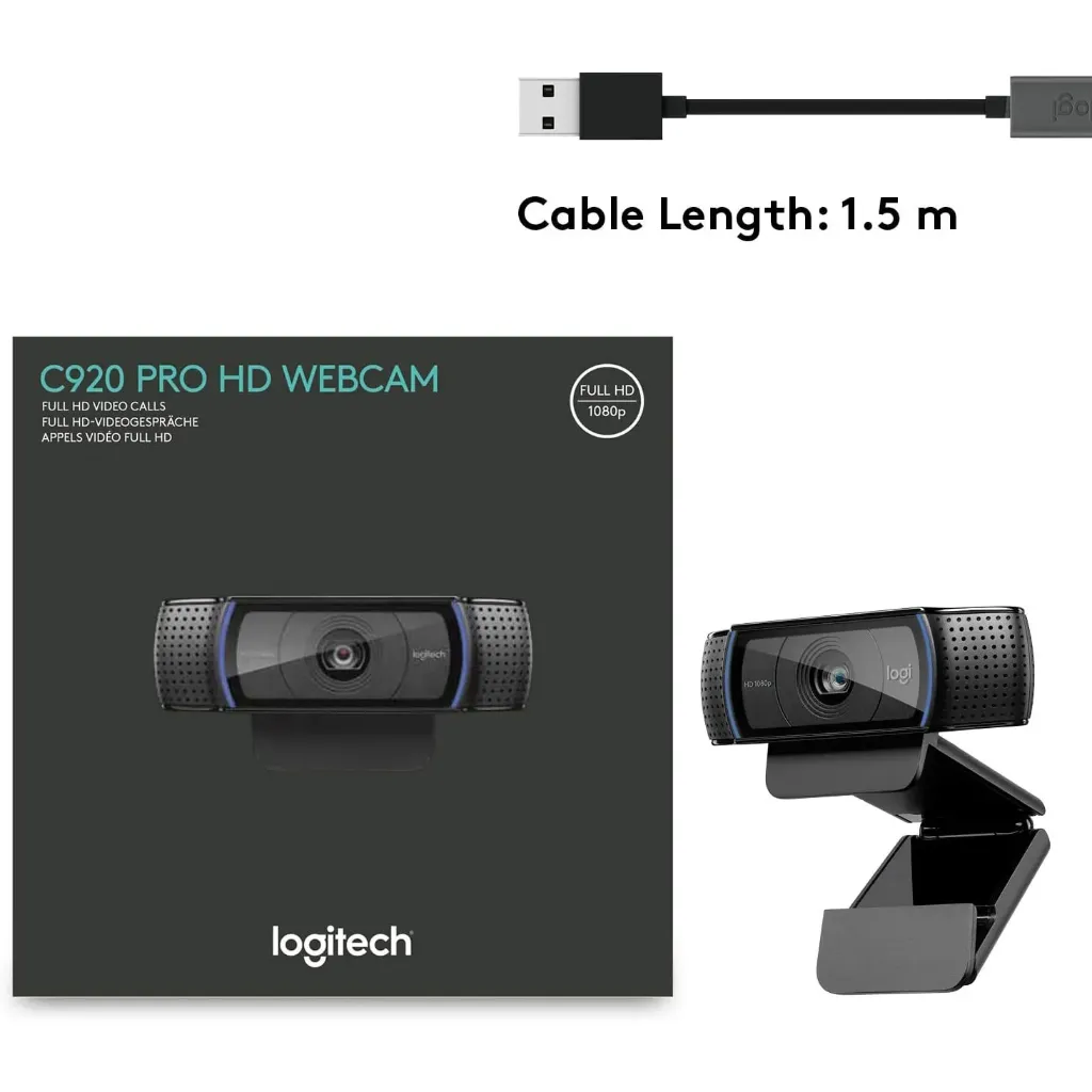 Logitech C920 PRO Full HD Webcam 1080p