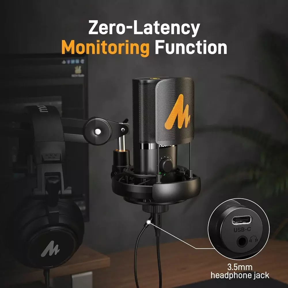 MAONO PM450S Condenser Studio Microphone With Boom Arm