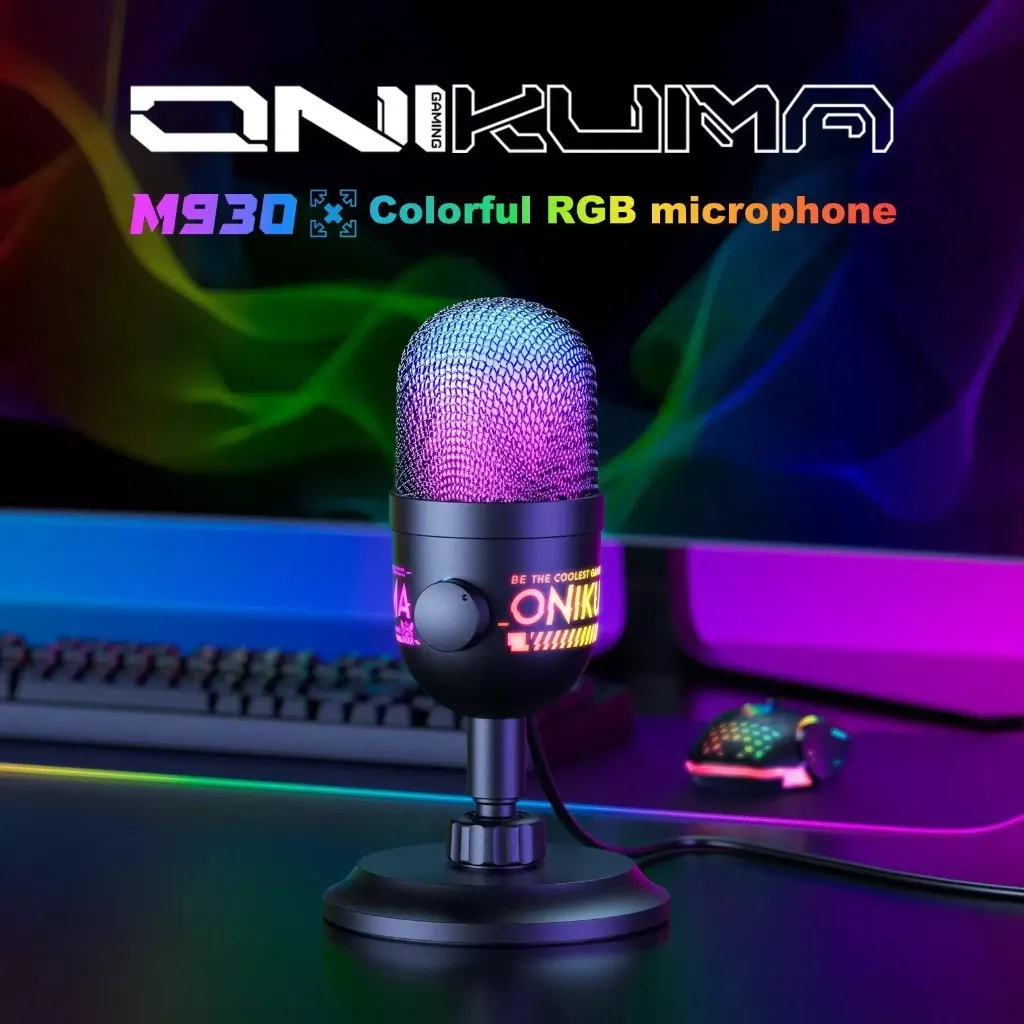ONIKUMA M930 Studio RGB Microphone with 48KHz