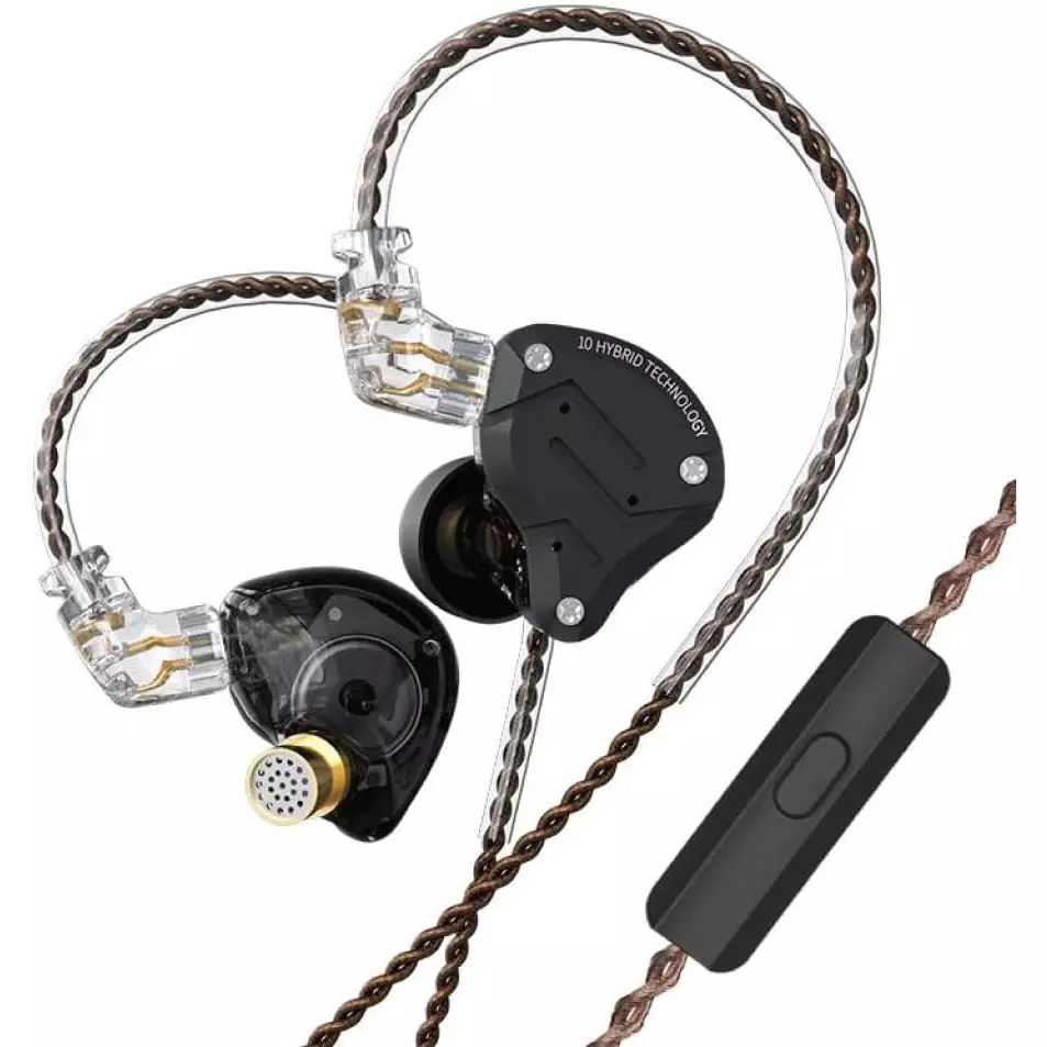 KZ ZS10 Pro ( With Mic, Black )