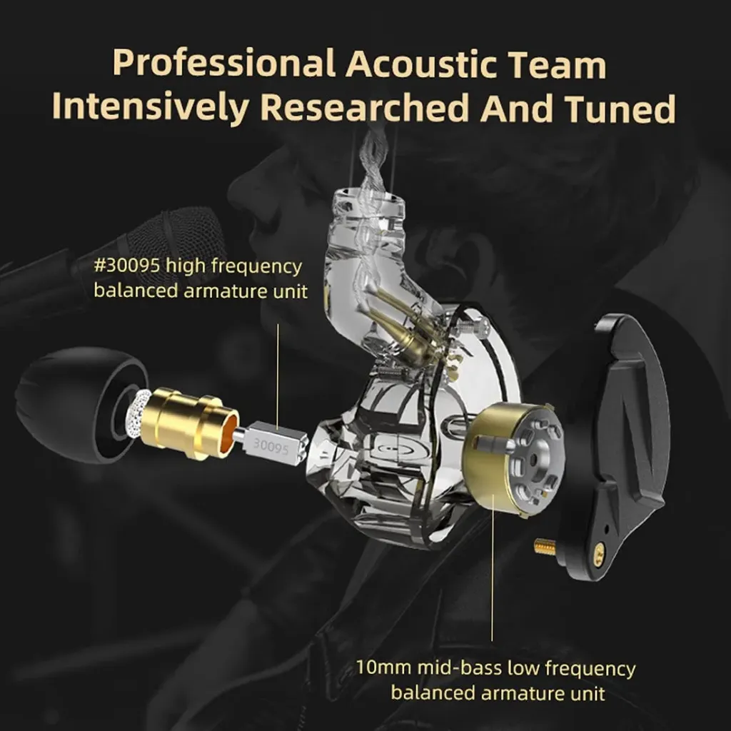 KZ ZSN Pro X ( With Mic, Black )