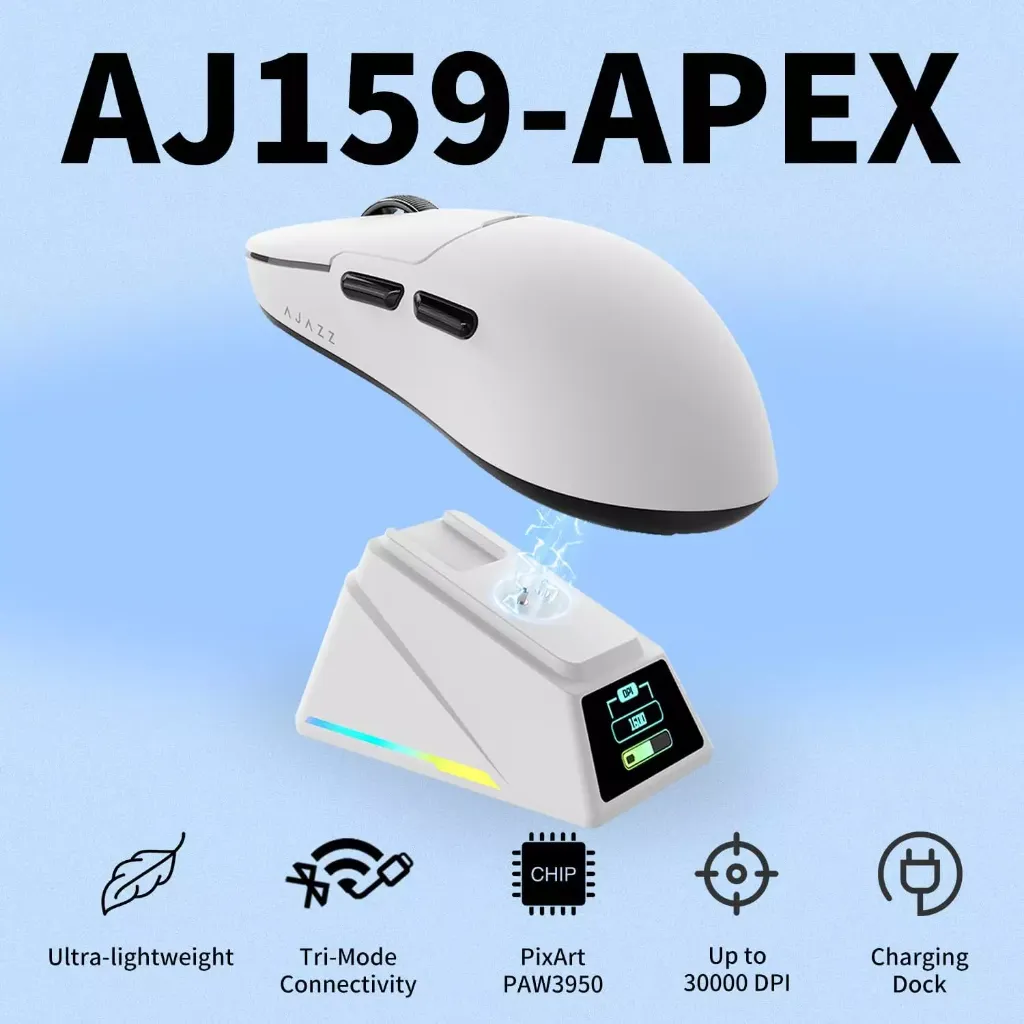 AJAZZ AJ159 APEX 8K Wireless PAW3950APEX ( White )