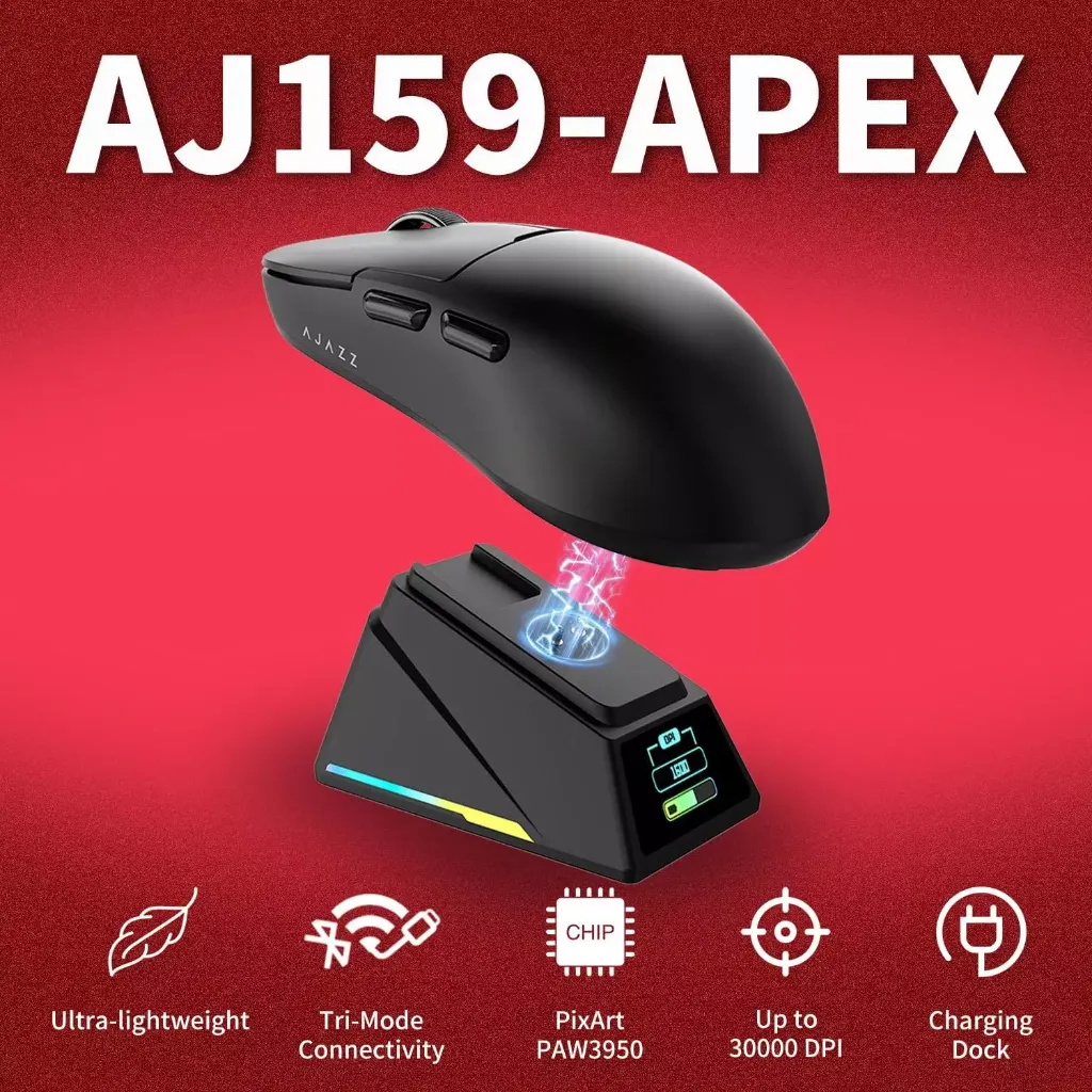AJAZZ AJ159 APEX 8K Wireless PAW3950APEX ( Black )