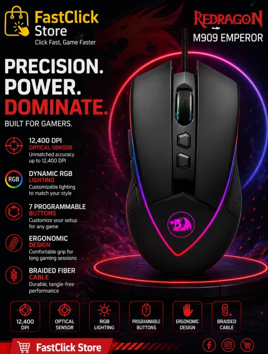 REDRAGON M909 EMPEROR 12,400 DPI
