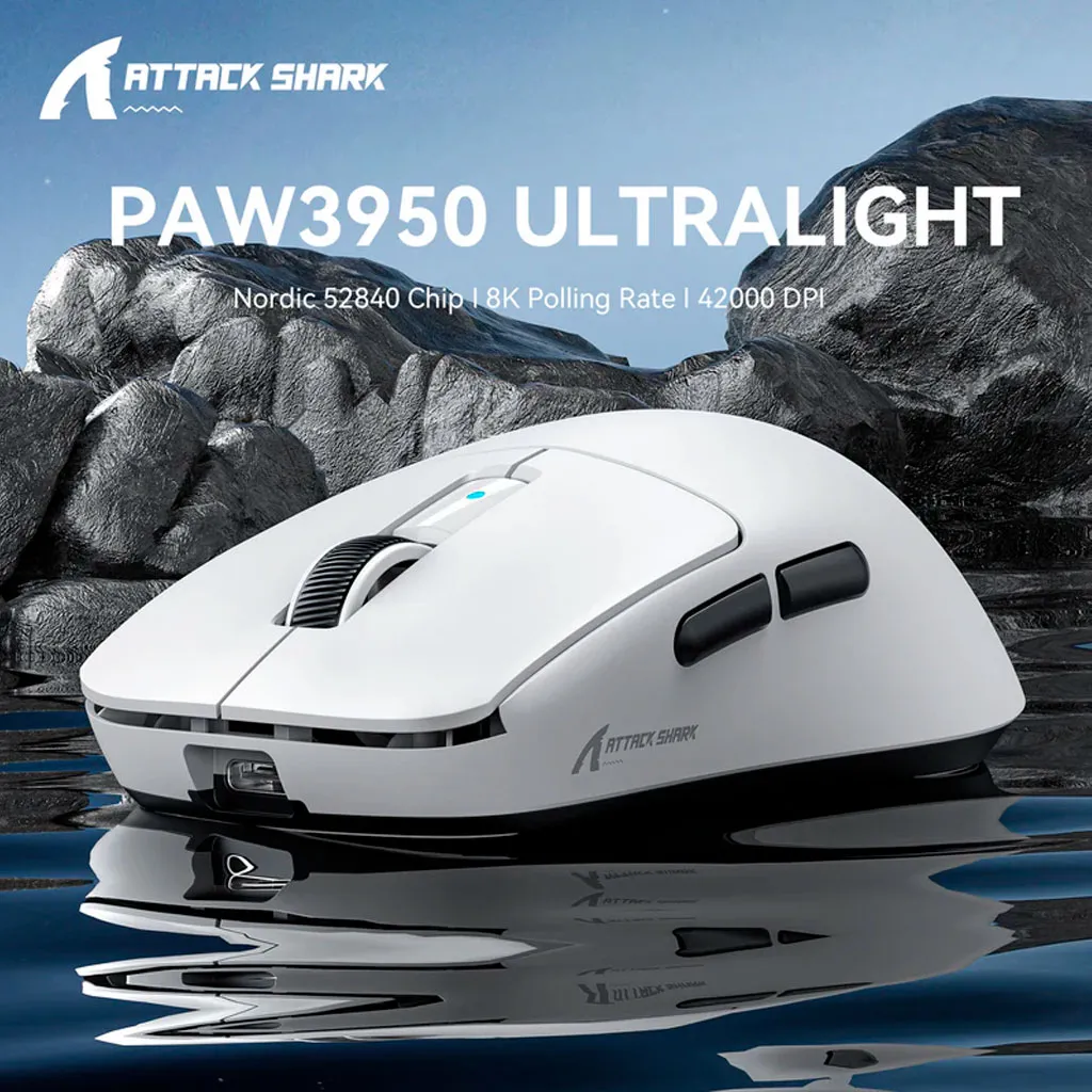 ATTACK SHARK R6 (White )