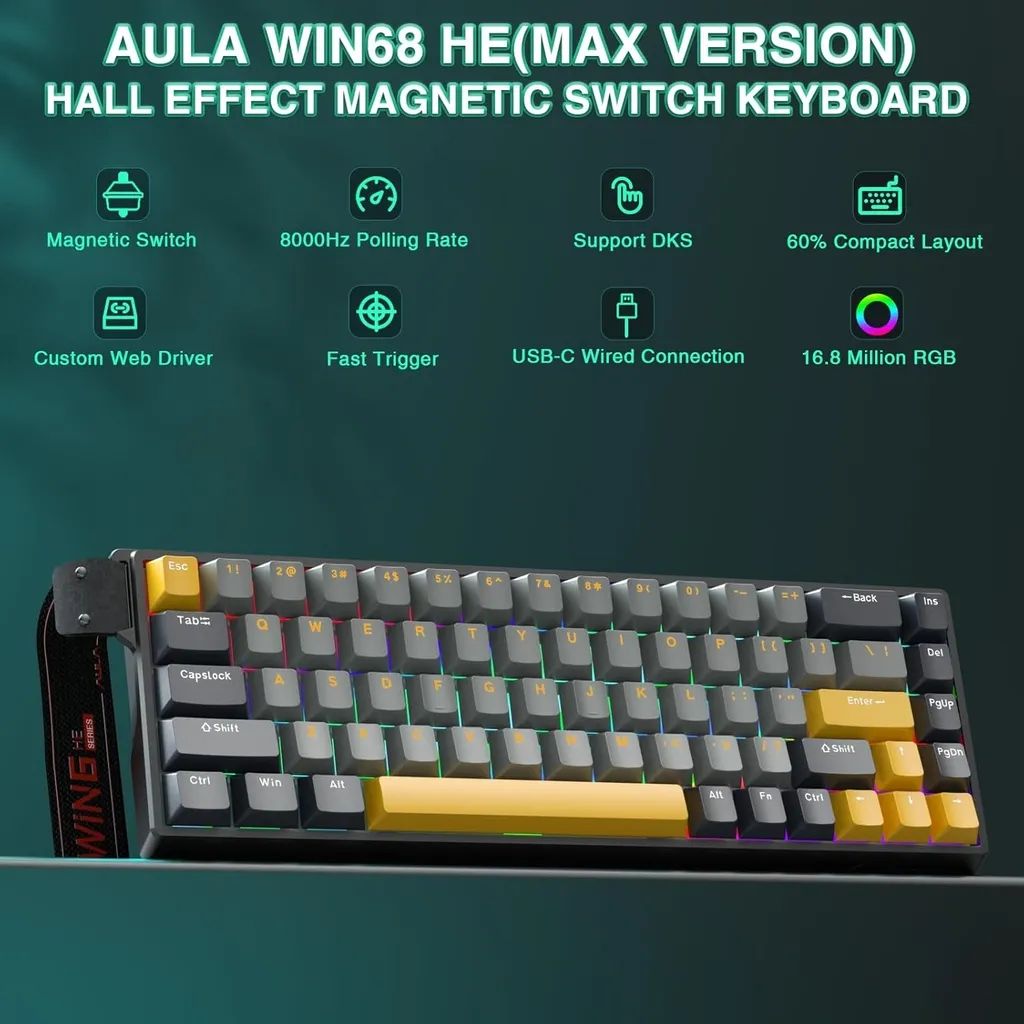 AULA WIN68 HE MAX Magnetic ( Yellow Black )