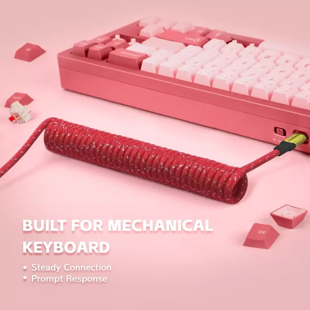 ATTACK SHARK C03 Coiled USB-C ( Red )