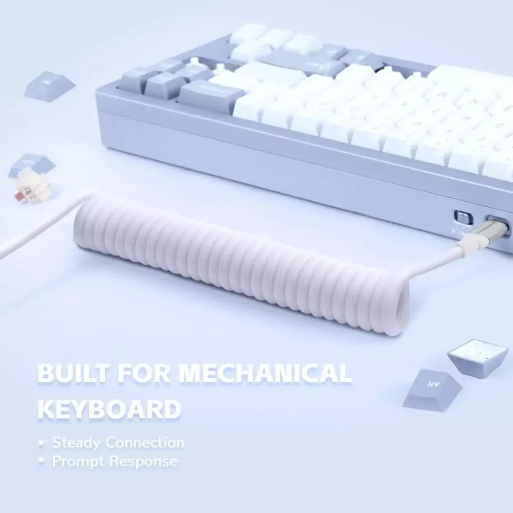 ATTACK SHARK C01 PRO Coiled USB-C ( White )