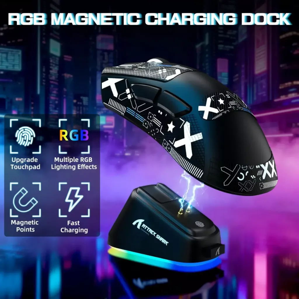 ATTACK SHARK V3 PRO 62g PAW3311 ( Black )