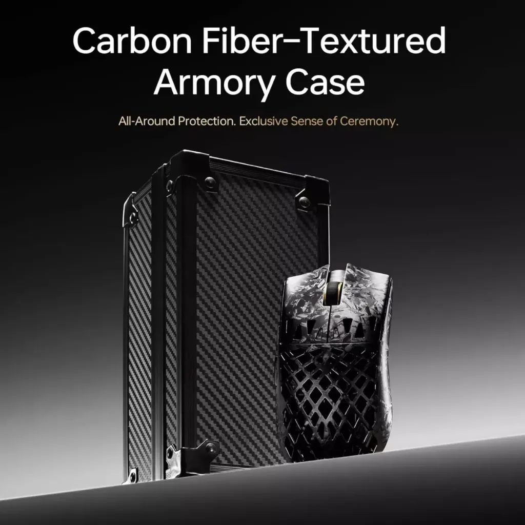 ATK Ghost Extreme PAW3950 Ultra Sensor 42,000 DPI 8Khz 48g ( Black Hollow Carbon Fiber )