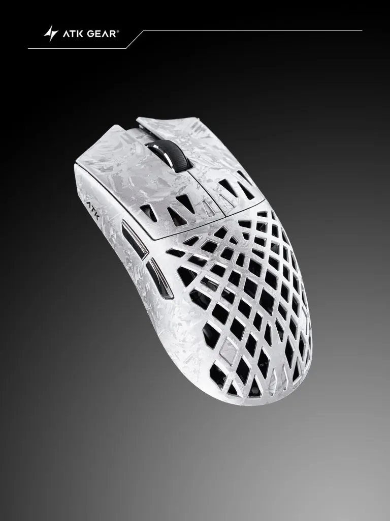 ATK Ghost Extreme PAW3950 Ultra Sensor 42,000 DPI 8Khz 48g ( Silver Hollow Carbon Fiber )