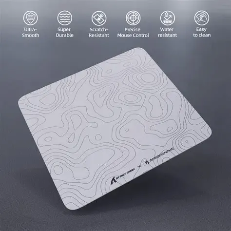 ( White ) ATTACK SHARK CM05 Glass Gaming Mouse Pad