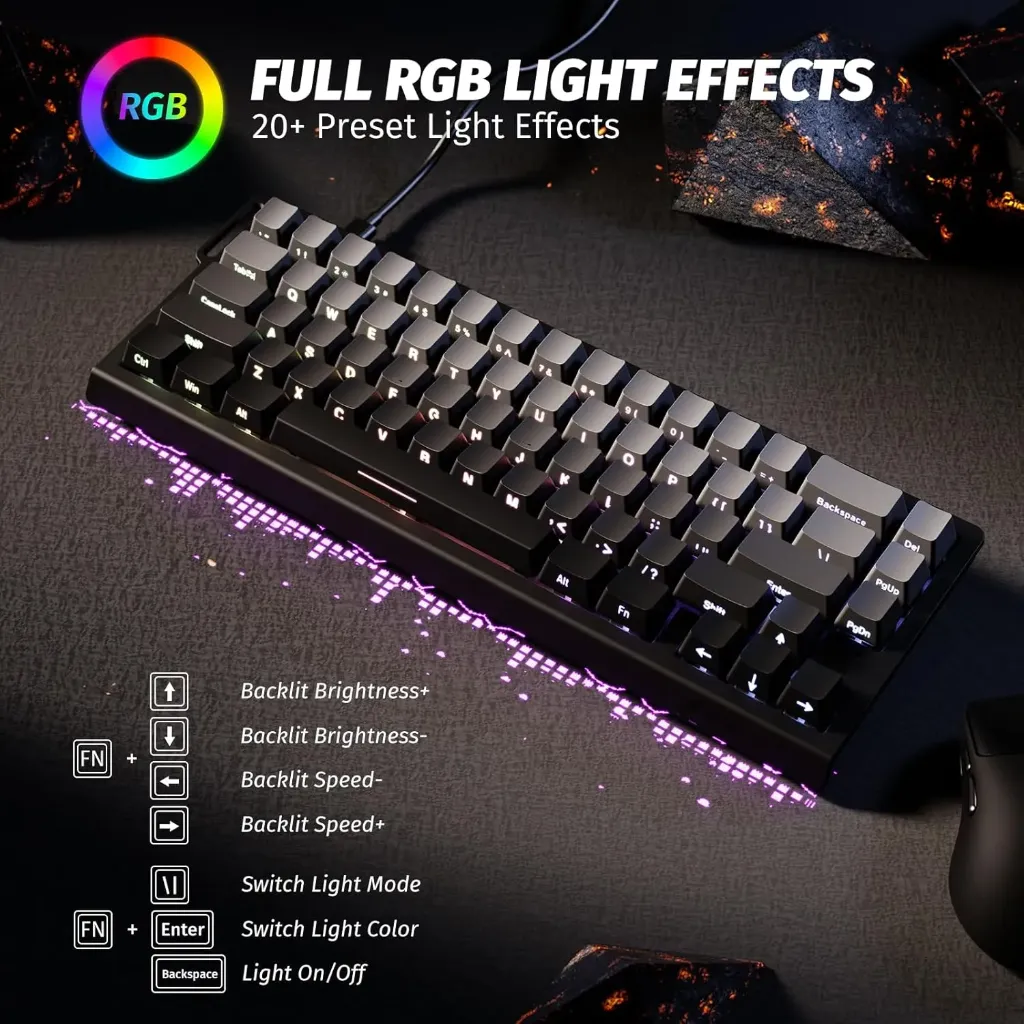 ATTACK SHARK X68 HE 8000Hz 0.01mm Magnetic Switch ( Moonlit Night )