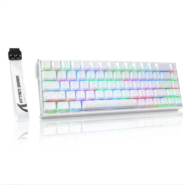 ATTACK SHARK X68MAX HE 60% Magnetic Switch 8KHz 0.005mm ( White Contour )