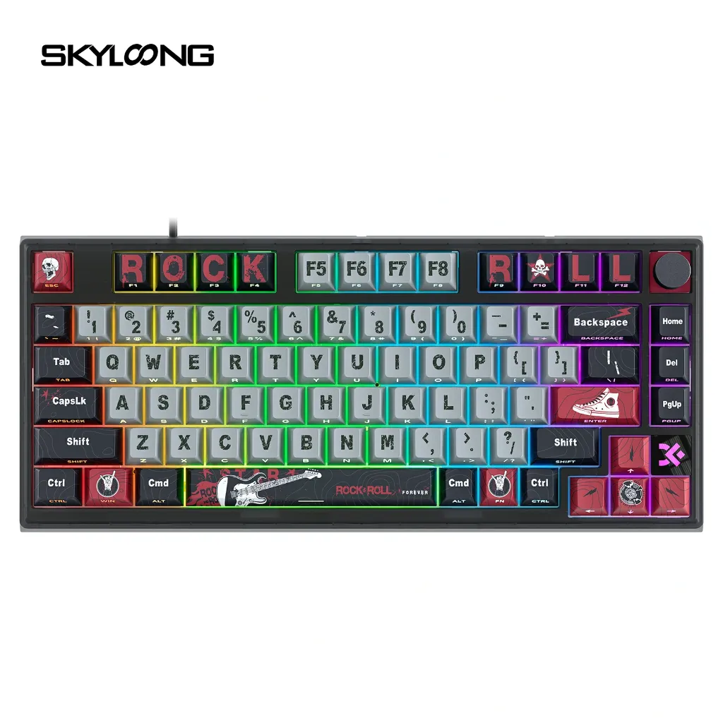 SKYLOONG GK75 HE Magnetic Switch Hall Effect Hot Swappable – 8000 Hz Polling – Rate Rapid Trigger 0.01mm ( Rock )