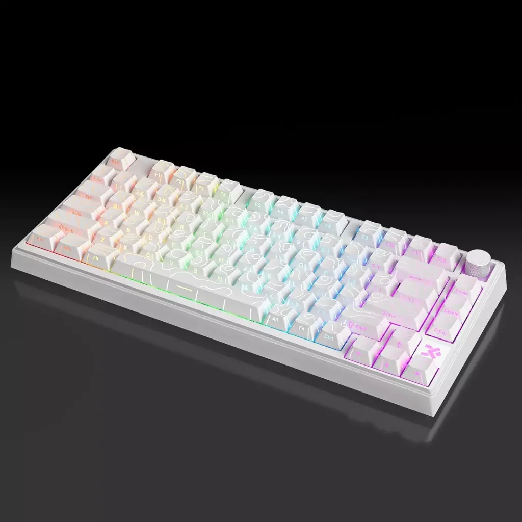 SKYLOONG GK75 HE Magnetic Switch Hall Effect Hot Swappable – 8000 Hz Polling – Rate Rapid Trigger 0.01mm ( White )