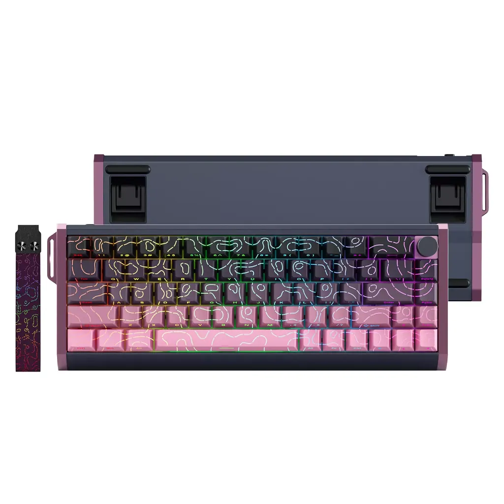 SKYLOONG GK68 HE Aluminum Magnetic Switch Hall Effect Hot Swappable – 8000 Hz Polling – Rate Rapid Trigger 0.01mm ( Blackberry )